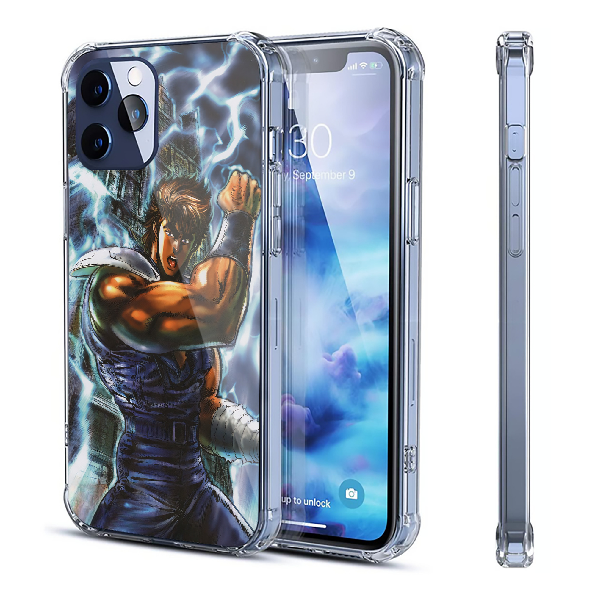 （画像用） 北斗の拳 Fist of the North Star 【iPhone 12シリーズ対応】透明スマホケース（クリアソフトケース）